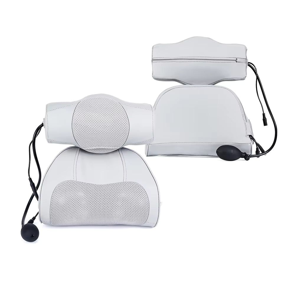 2-in-1 Electric Shiatsu Neck & Back Massage Pillow with Lumbar Airbag Compression