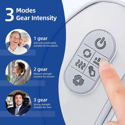 2-in-1 Electric Shiatsu Neck & Back Massage Pillow with Lumbar Airbag Compression