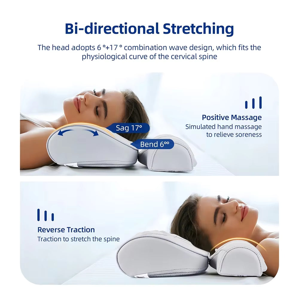 2-in-1 Electric Shiatsu Neck & Back Massage Pillow with Lumbar Airbag Compression