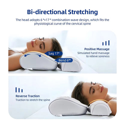 2-in-1 Electric Shiatsu Neck & Back Massage Pillow with Lumbar Airbag Compression