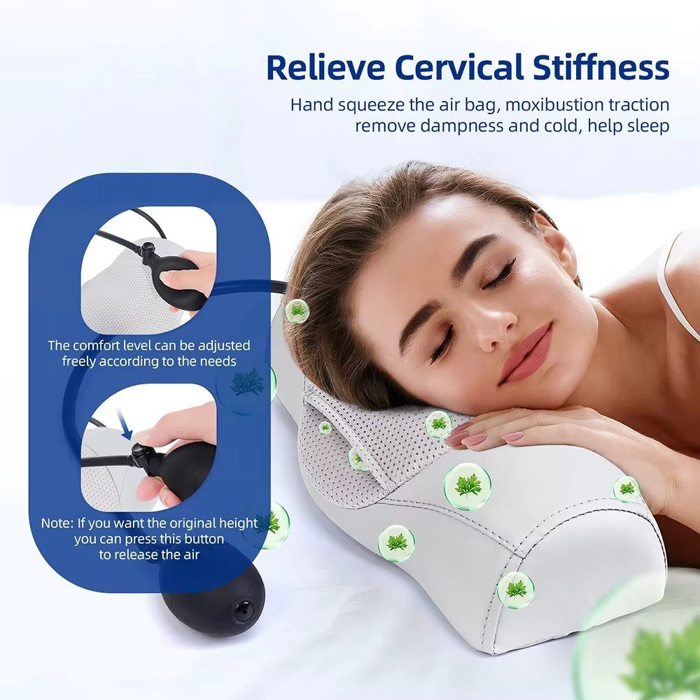 2-in-1 Electric Shiatsu Neck & Back Massage Pillow with Lumbar Airbag Compression